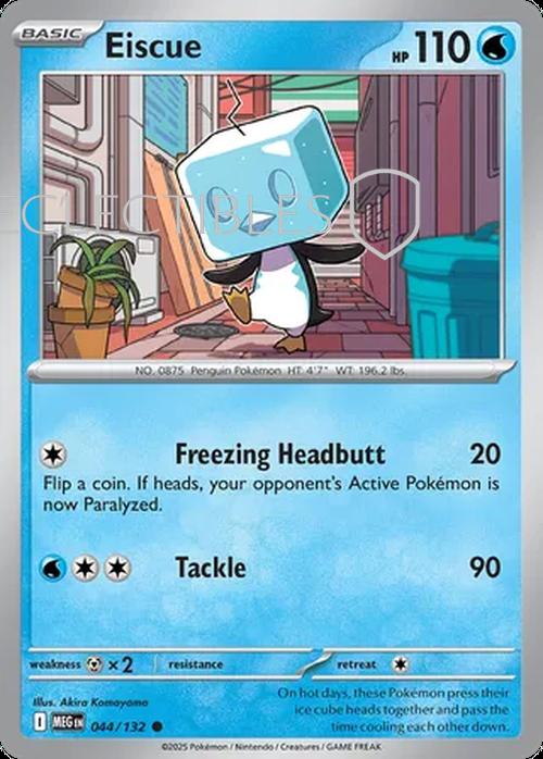 Pokemon Mega Evolutions 044/132 Eiscue  Reverse Holo