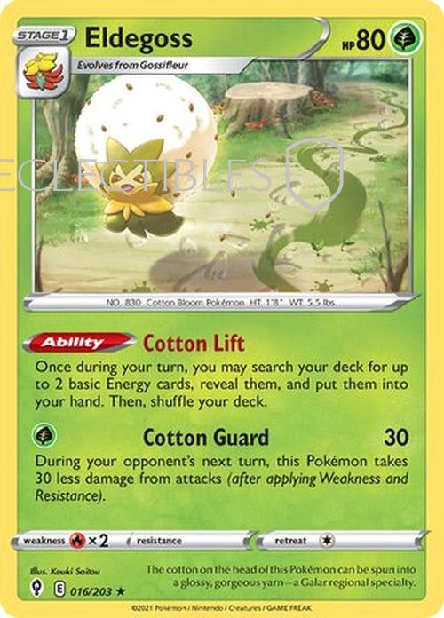 Pokemon Evolving Skies 016/203 Eldegoss Holo