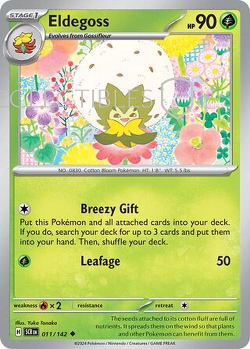 Pokemon Stellar Crown 011/142 Eldegoss  Reverse Holo