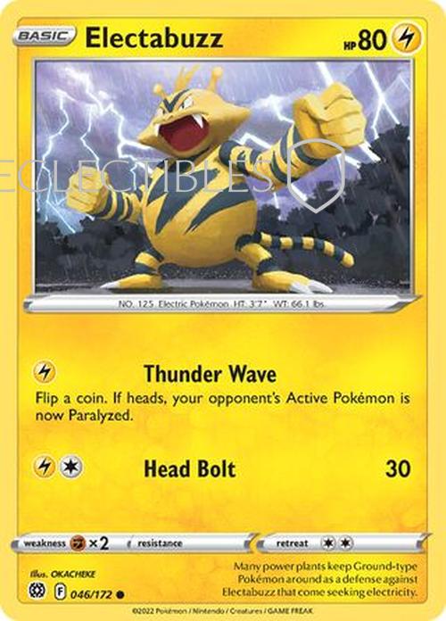 Pokemon Brilliant Stars 046/172 Electabuzz  Reverse Holo