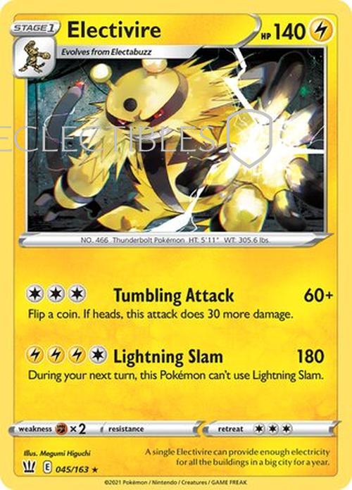 Pokemon Battle Styles 045/163 Electivire  Reverse Holo