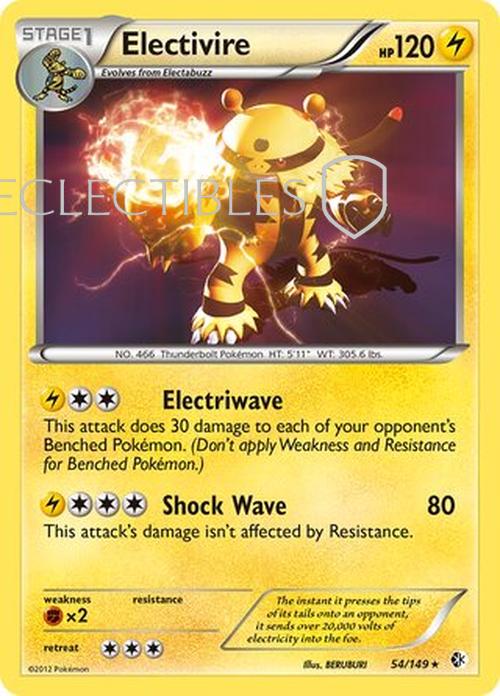 Pokemon Boundaries Crossed 054/149 Electivire Holo