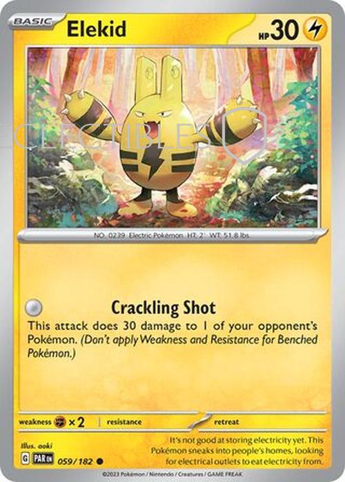 Pokemon Paradox Rift 059/182 Elekid  Reverse Holo