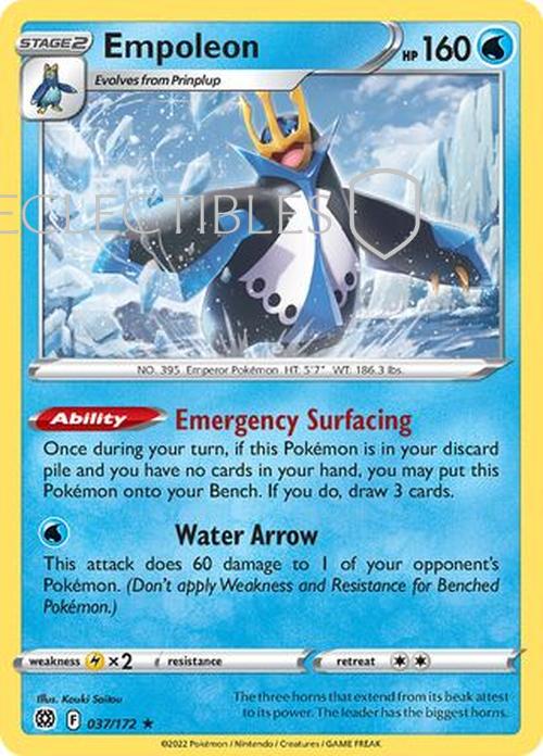 Pokemon Brilliant Stars 037/172 Empoleon  Holo
