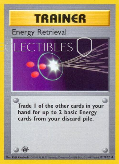 Pokemon Base Set 081/102 Energy Retrieval