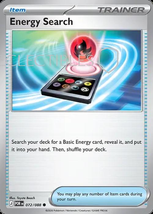 Pokemon Perfect Order 072/88 Energy Search  Reverse Holo