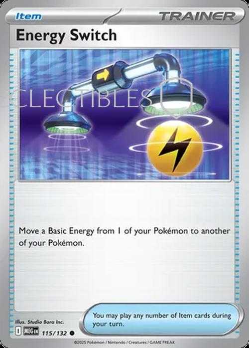 Pokemon Mega Evolutions 115/132 Energy Switch  Reverse Holo