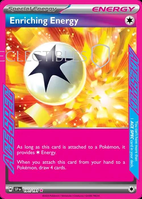 Pokemon Surging Sparks 191/191 Enriching Energy  Reverse Holo