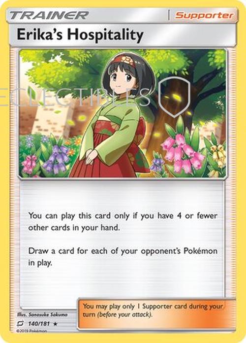 Pokemon Team up 140/181 Erika's Hospitality Reverse Holo