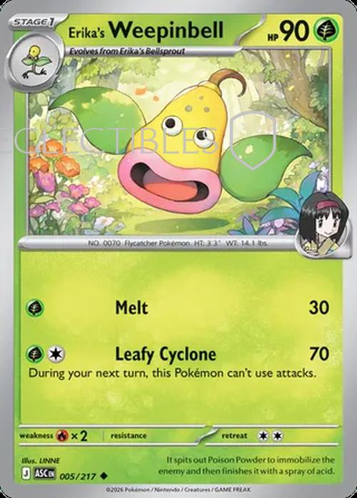 Pokemon Ascended Heroes 005/217 Erikas Weepinbell  Reverse Holo