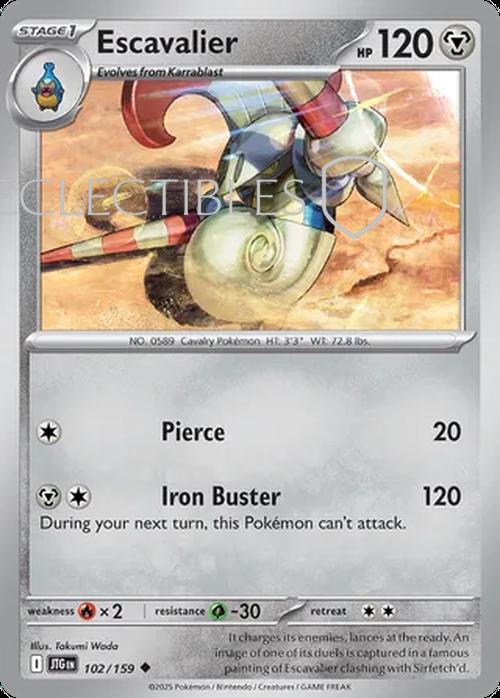 Pokemon Journey Together 102/159 Escavalier Reverse Holo