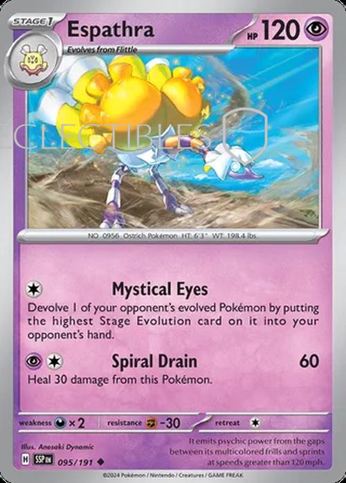 Pokemon Surging Sparks 095/191 Espathra  Reverse Holo
