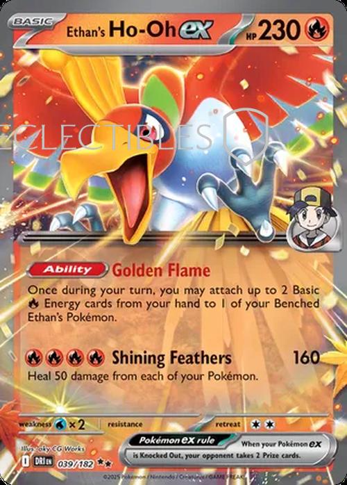 Pokemon Destined Rivals 039/182 Ethans Ho Oh ex