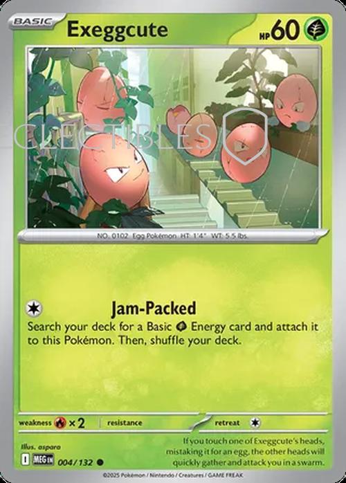 Pokemon Mega Evolutions 004/132 Exeggcute  Reverse Holo