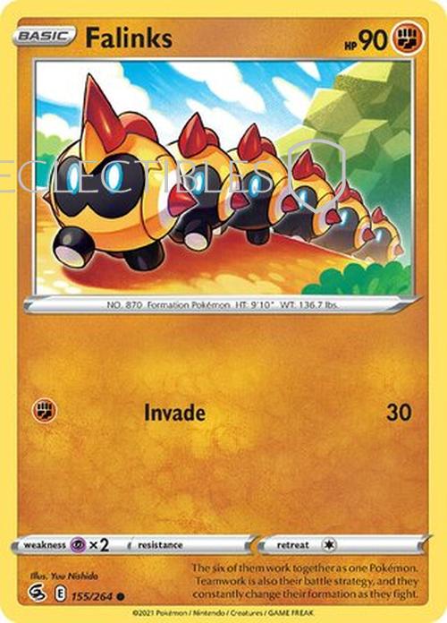 Pokemon Fusion Strike 155/264 Falinks  Reverse Holo
