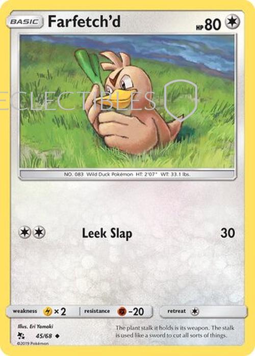 Pokemon Hidden Fates 45/68 Farfetch'd Reverse Holo