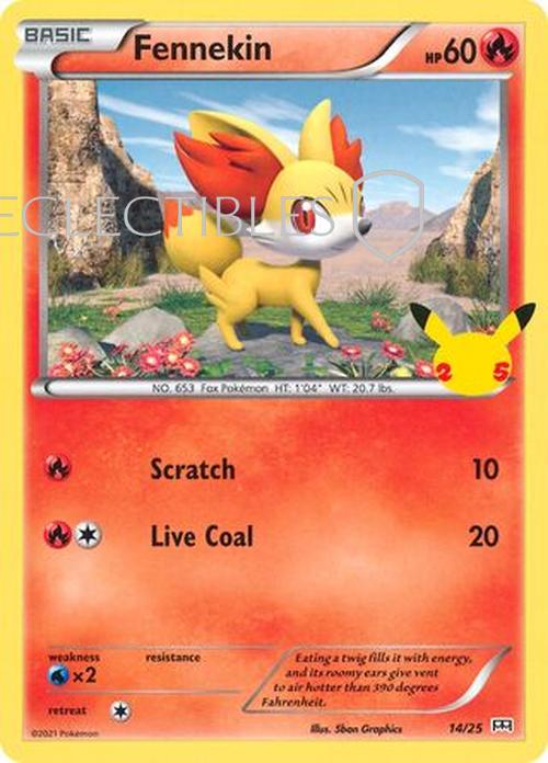 Pokemon McDonalds Collection 2021 014/25 Fennekin Reverse Holo