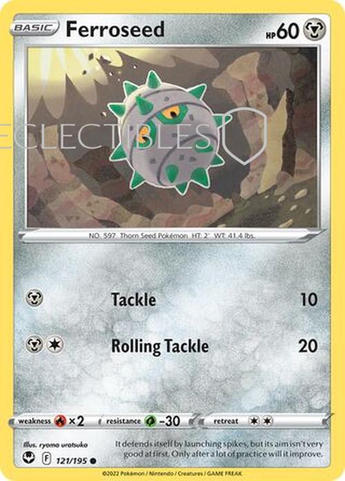 Pokemon Silver Tempest 121/195 Ferroseed  Reverse Holo