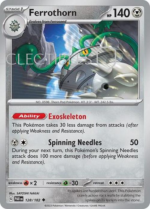 Pokemon Paradox Rift 128/182 Ferrothorn  Reverse Holo