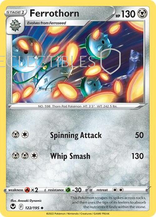 Pokemon Silver Tempest 122/195 Ferrothorn  Reverse Holo