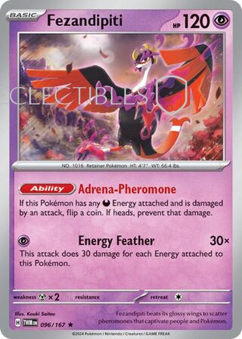 Pokemon Twilight Masquerade 096/167 Fezandipiti Holo