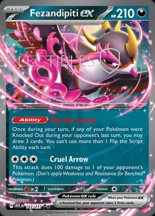 Pokemon Ascended Heroes 142/217 Fezandipiti ex
