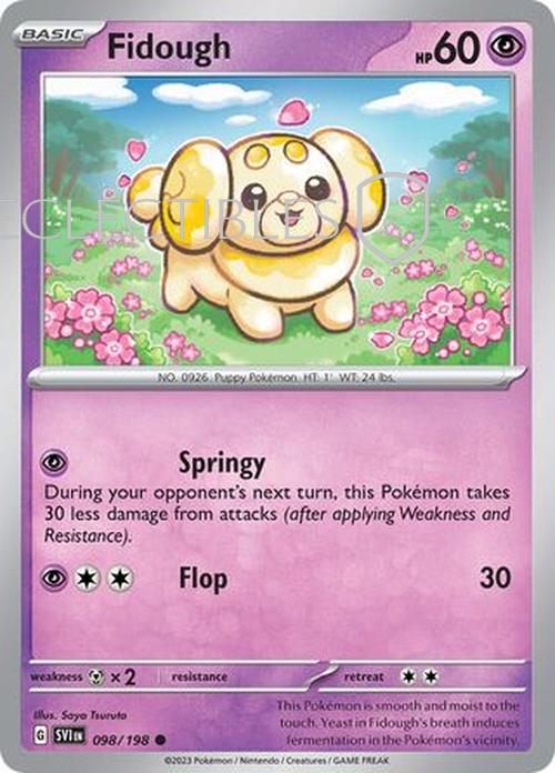Pokemon Scarlet & Violet 098/198 Fidough  Reverse Holo