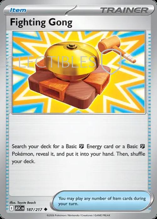 Pokemon Ascended Heroes 187/217 Fighting Gong  Reverse Holo