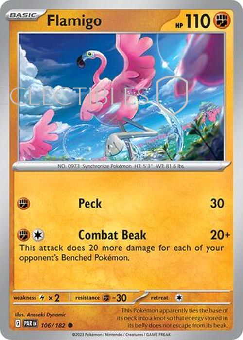 Pokemon Paradox Rift 106/182 Flamigo  Reverse Holo