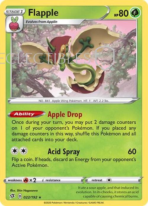Pokemon Rebel Clash 022/192 Flapple Holo