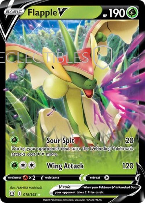 Pokemon Battle Styles 018/163 Flapple V