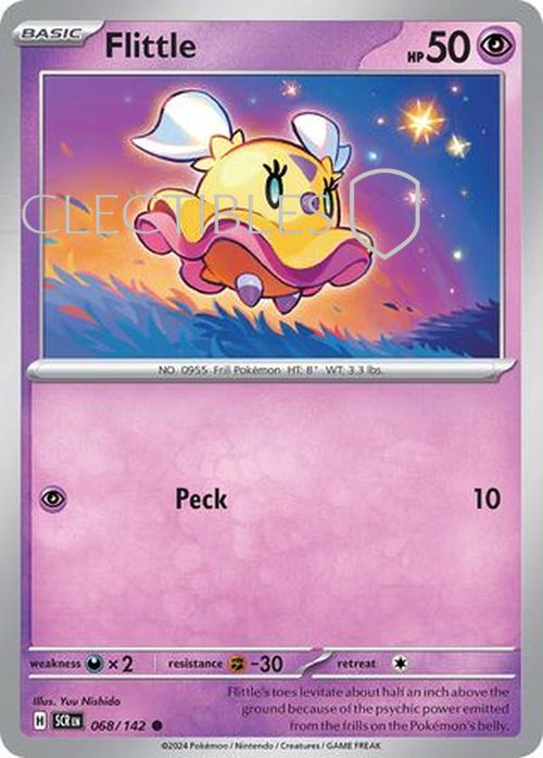 Pokemon Stellar Crown 068/142 Flittle  Reverse Holo