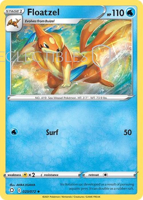 Pokemon Shining Fates 023/072 Floatzel  Reverse Holo