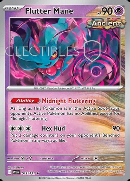 Pokemon Prismatic Evolutions 043/131 Flutter Mane Holo