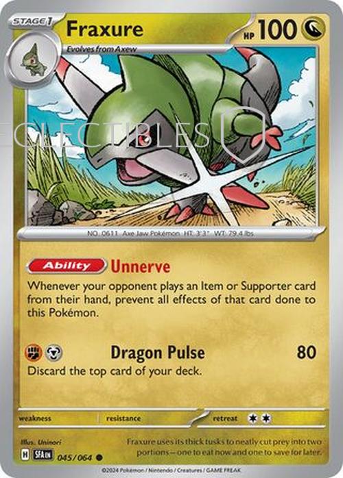Pokemon Shrouded Fable 045/064 Fraxure  Reverse Holo