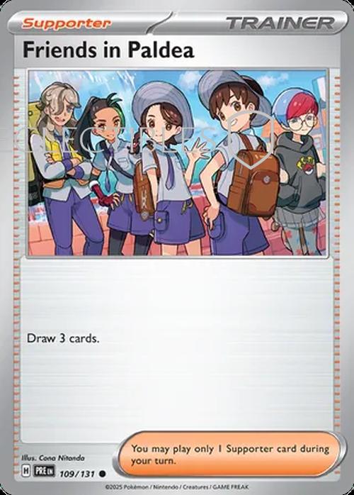 Pokemon Prismatic Evolutions 109/131 Friends in Paldea Reverse
