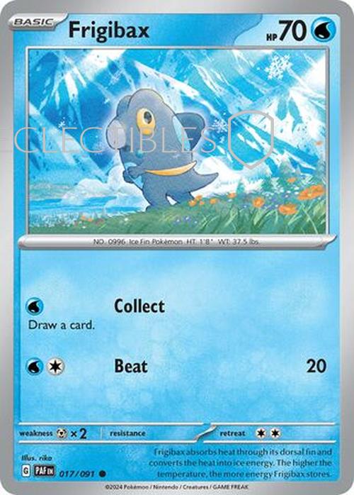 Pokemon Paldean Fates 017/91 Frigibax  Reverse Holo