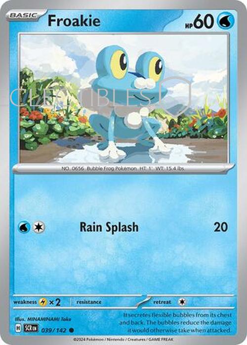 Pokemon Stellar Crown 039/142 Froakie  Reverse Holo