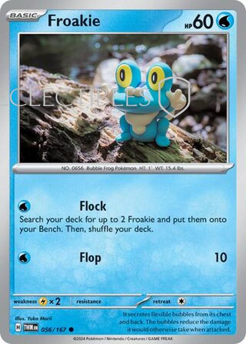Pokemon Twilight Masquerade 056/167 Froakie  Reverse Holo