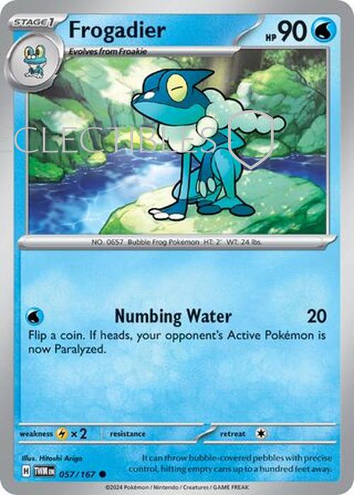 Pokemon Twilight Masquerade 057/167 Frogadier  Reverse Holo