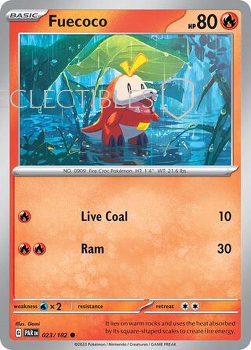 Pokemon Paradox Rift 023/182 Fuecoco  Reverse Holo