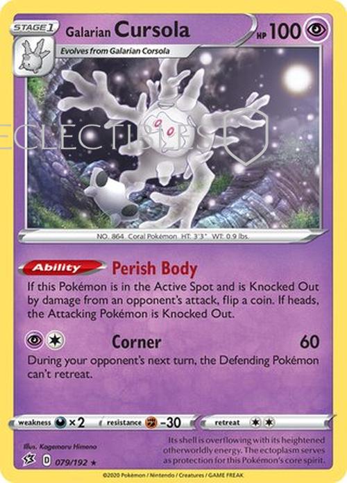 Pokemon Rebel Clash 079/192 Galarian Cursola Holo