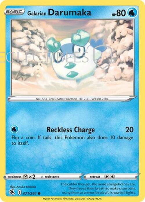 Pokemon Fusion Strike 071/264 Galarian Darumaka  Reverse Holo