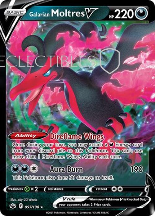Pokemon Chilling reign 097/198 Galarian Moltres V