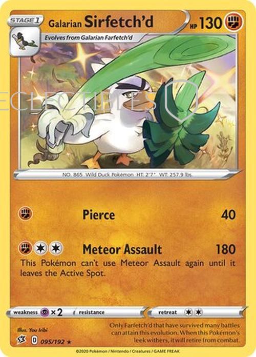 Pokemon Rebel Clash 095/192 Galarian Sirfetch'D Holo