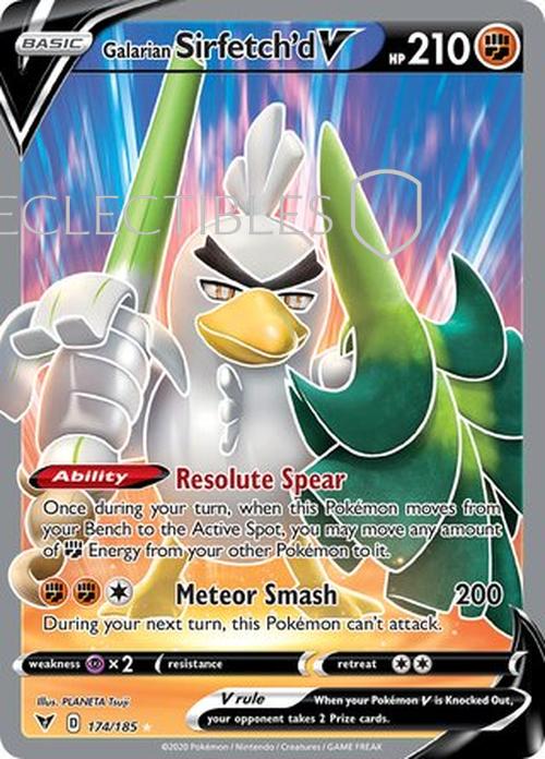 Pokemon Vivid Voltage 174/185 Galarian Sirfetch'd V