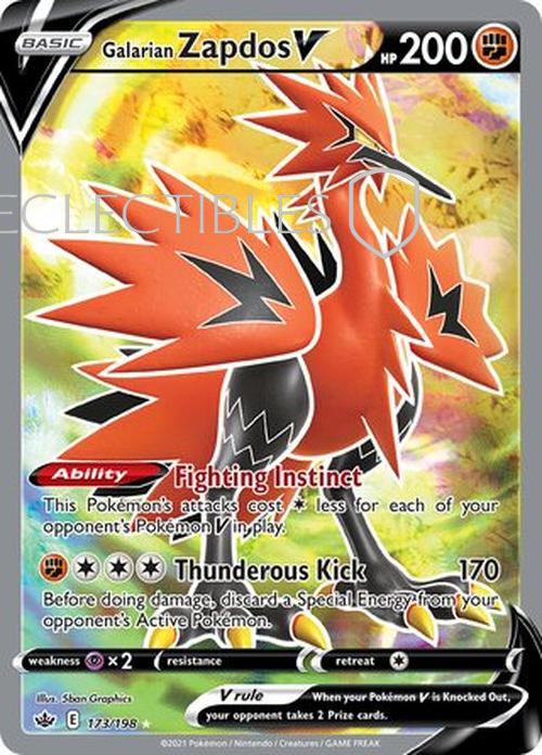 Pokemon Chilling reign 173/198 Galarian Zapdos V