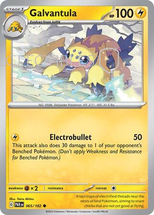 Pokemon Paradox Rift 065/182 Galvantula  Reverse Holo