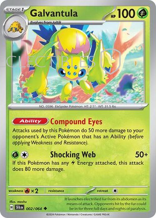 Pokemon Shrouded Fable 002/064 Galvantula  Reverse Holo