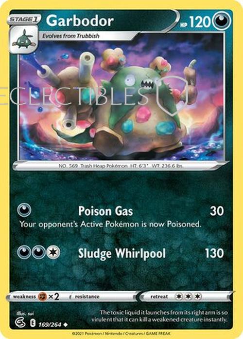 Pokemon Fusion Strike 169/264 Garbodor  Reverse Holo